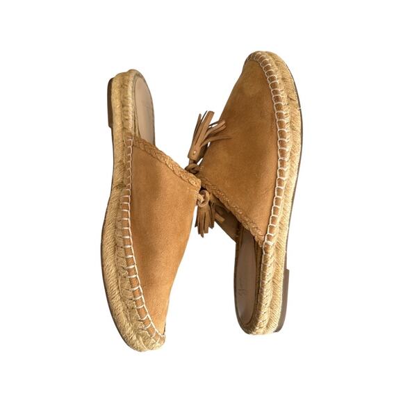 Joie Tan Suede Slide On Tasseled Mules 39 - Picture 7 of 9